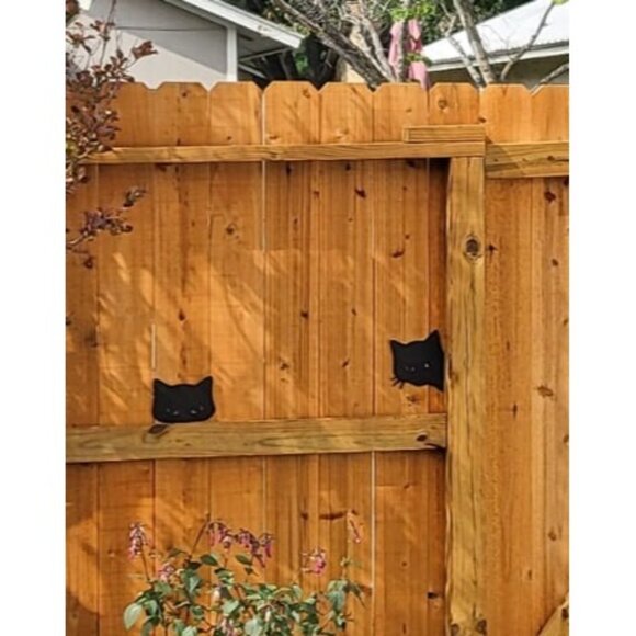 Black Cat Decorations Metal Garden Yard Art Decor Farmhouse Home Decor Outdoor - Picture 2 of 2